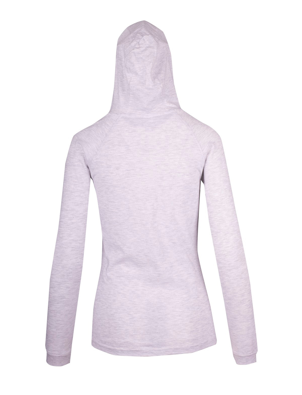 Women's fusion T-shirt Hoodie - White Marl - Back