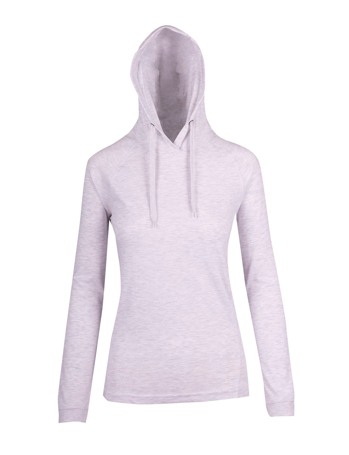 Women's fusion T-shirt Hoodie - White Marl - Front