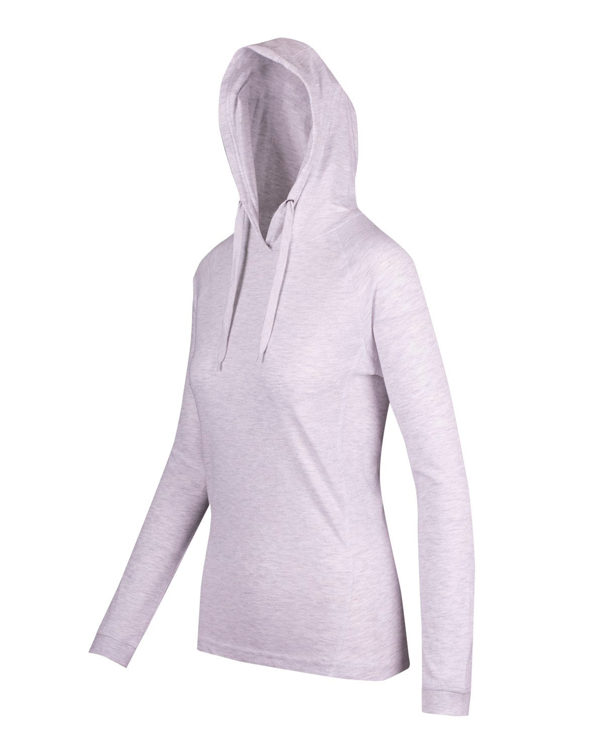 Women's fusion T-shirt Hoodie - White Marl - Side