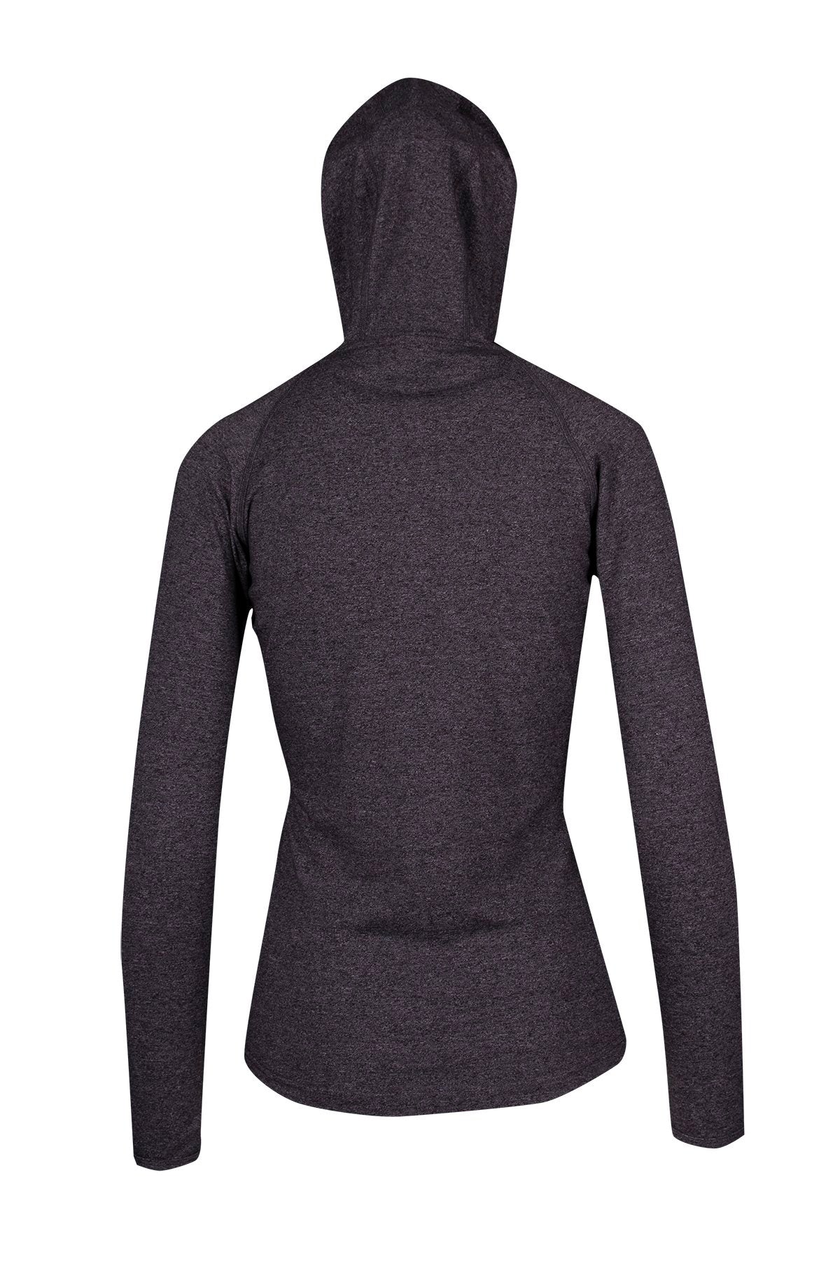 Women's Greatness Half-Hood Top - Dark Heather - Back