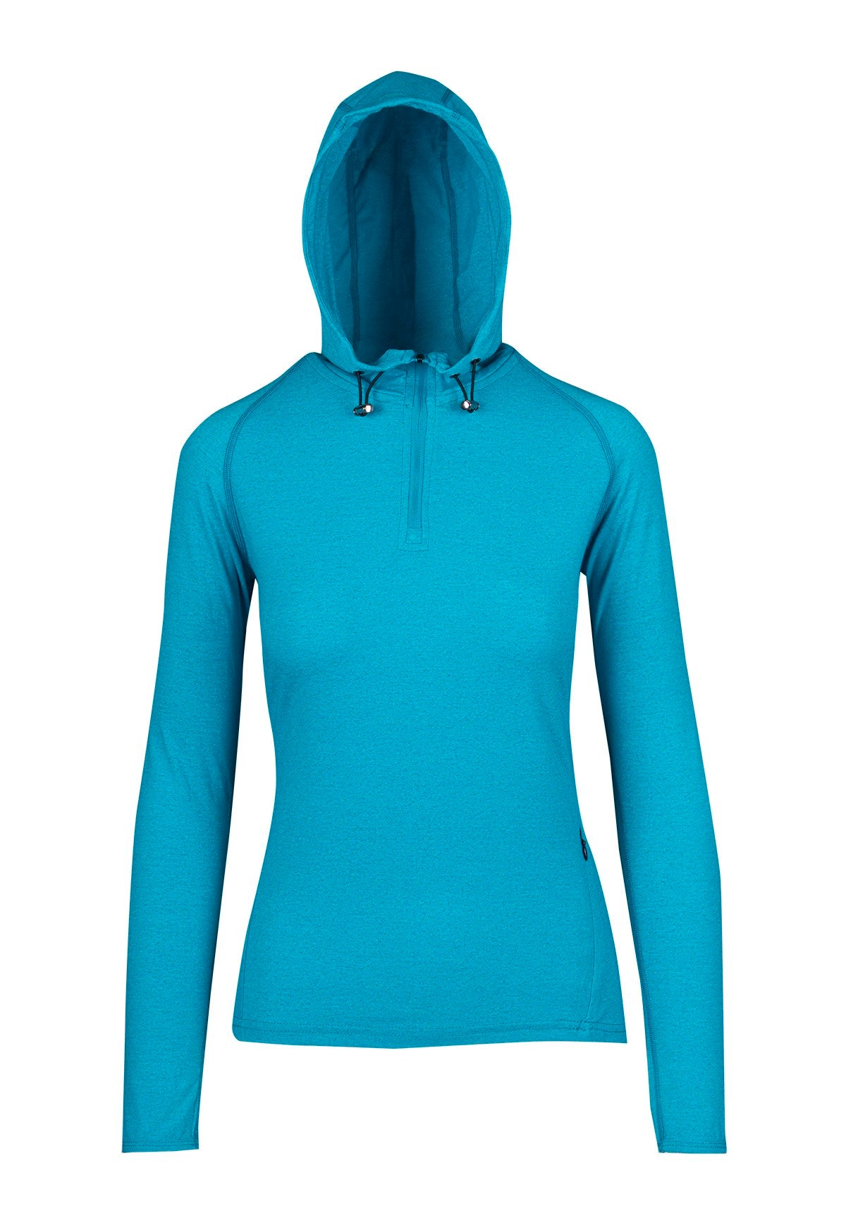 Women's Greatness Half-Hood Top - Jade Heather - Front