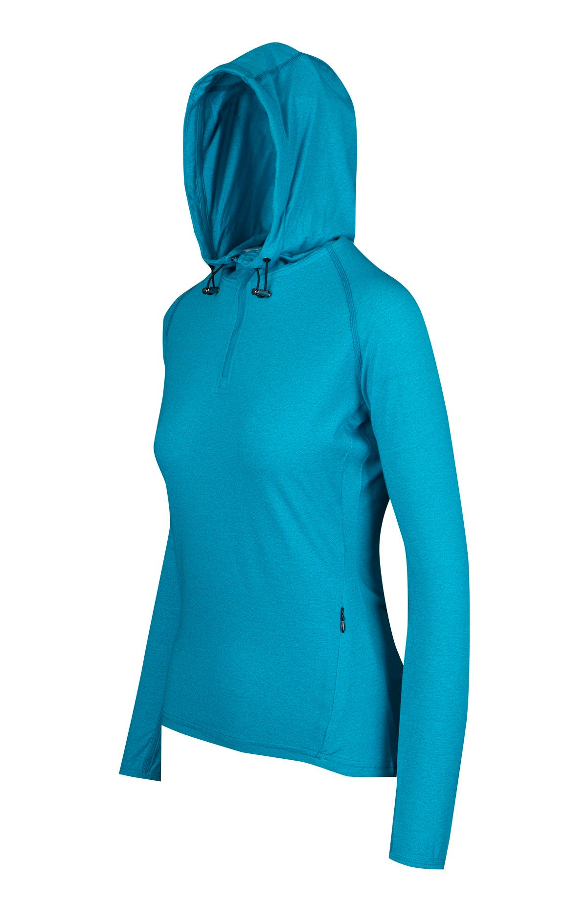 Women's Greatness Half-Hood Top - Jade Heather - Side