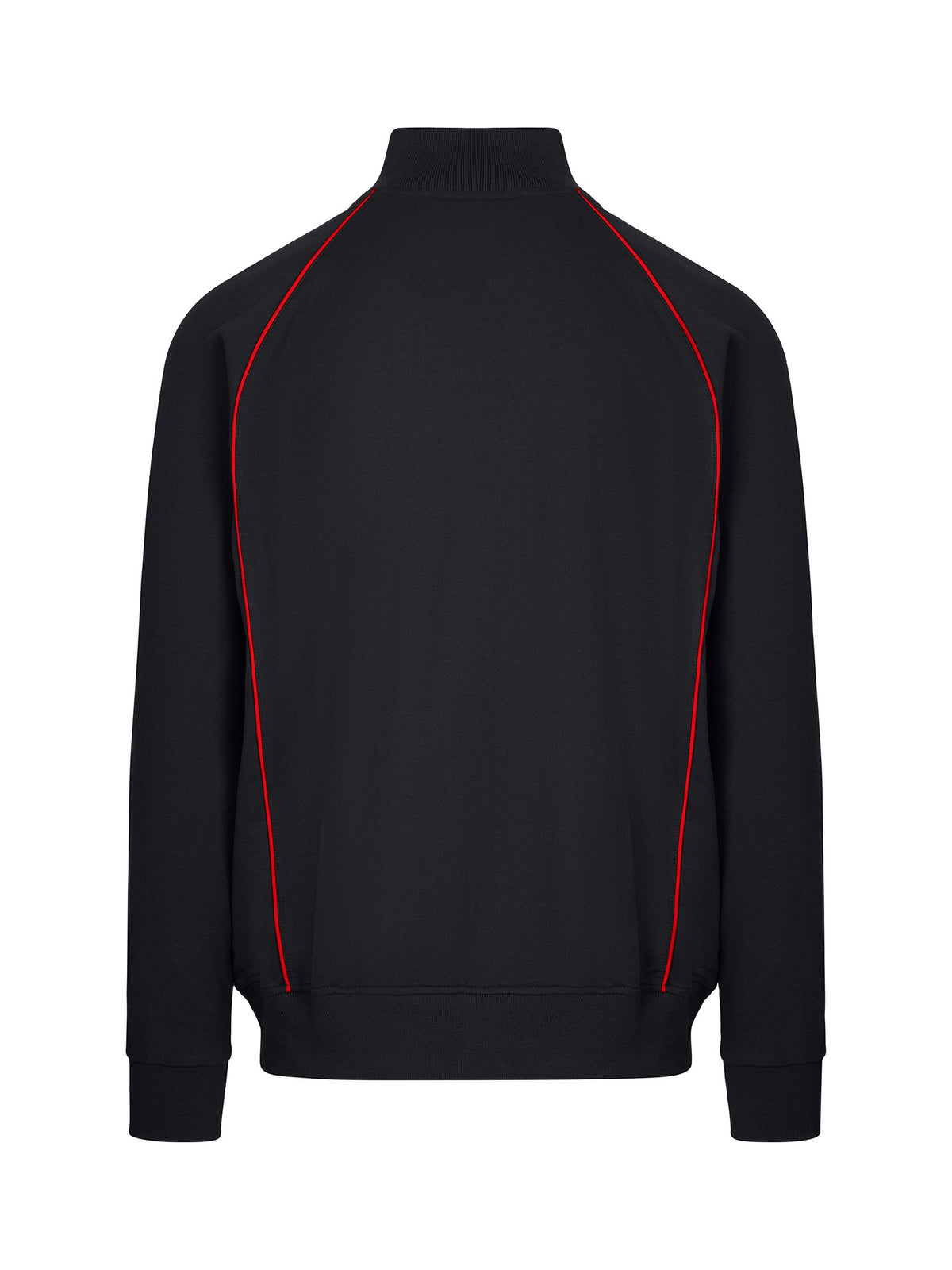 Mens' Unbrushed Contrast Jacket - Black/Red - Back