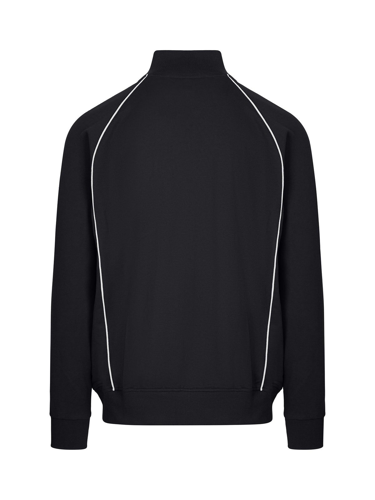 Mens' Unbrushed Contrast Jacket - Black/White - Back