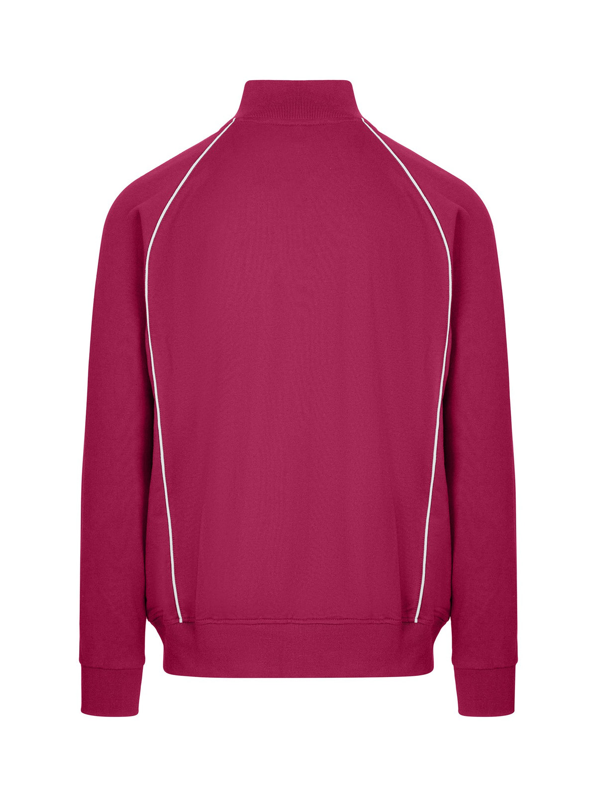 Mens' Unbrushed Contrast Jacket - Burgundy/White - Back