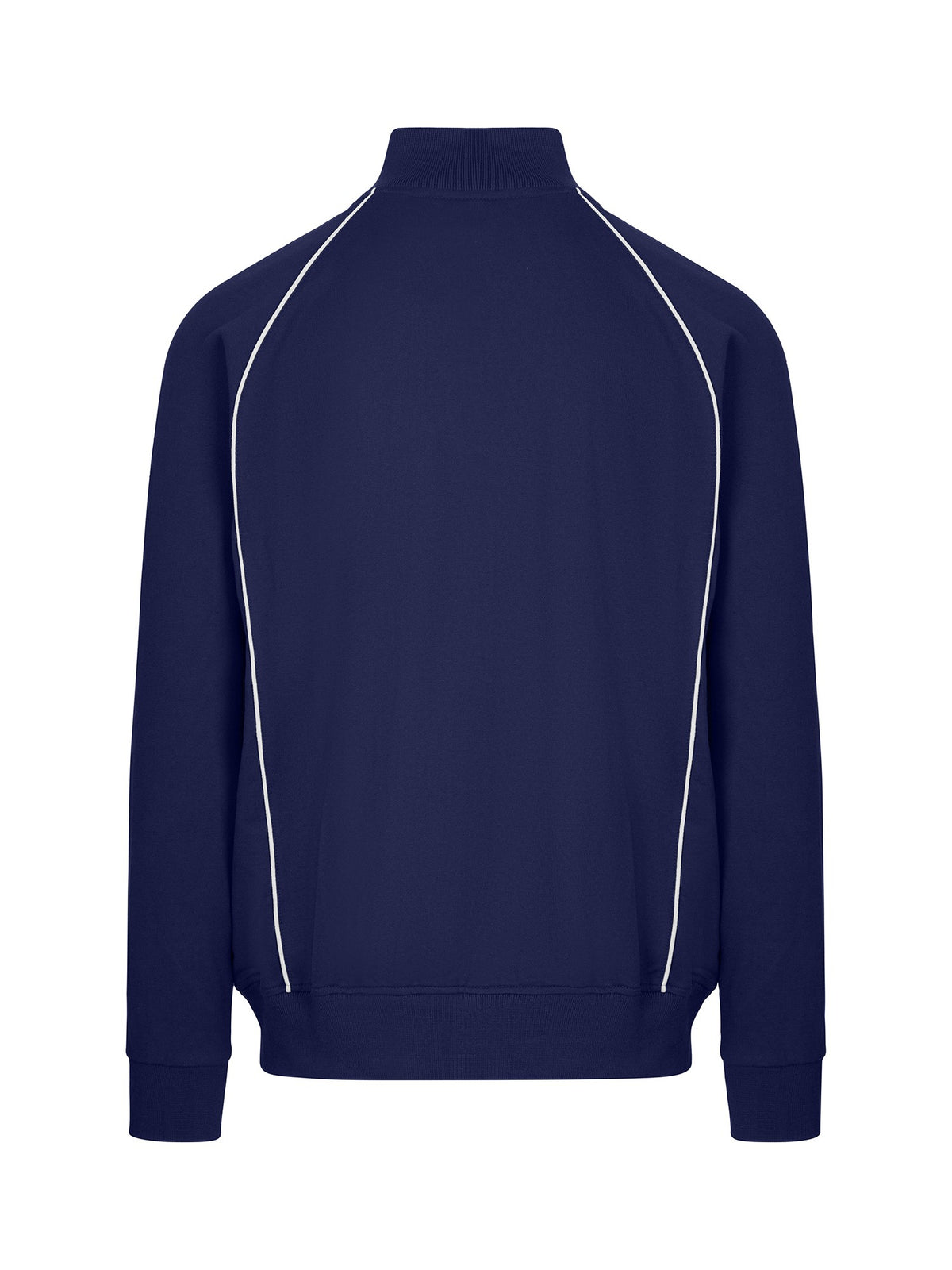 Mens' Unbrushed Contrast Jacket - Navy/White - Back