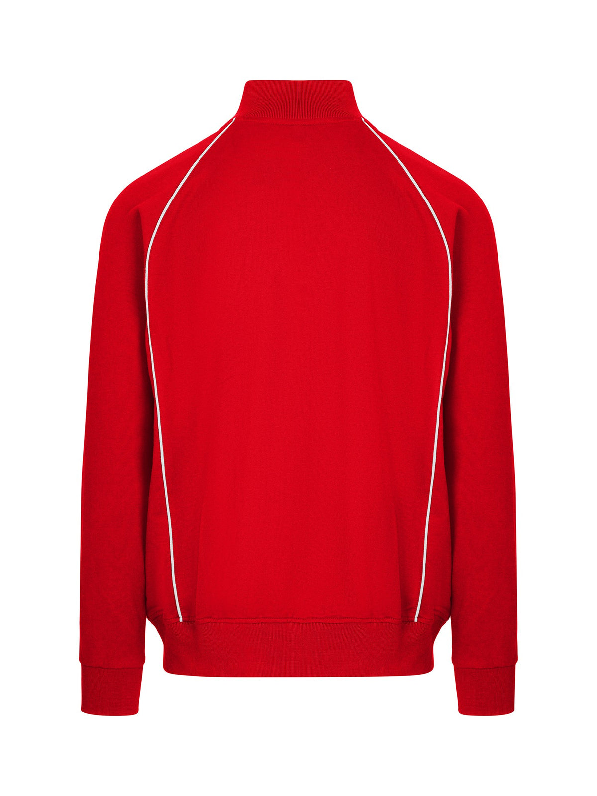 Mens' Unbrushed Contrast Jacket - Red/White - Back
