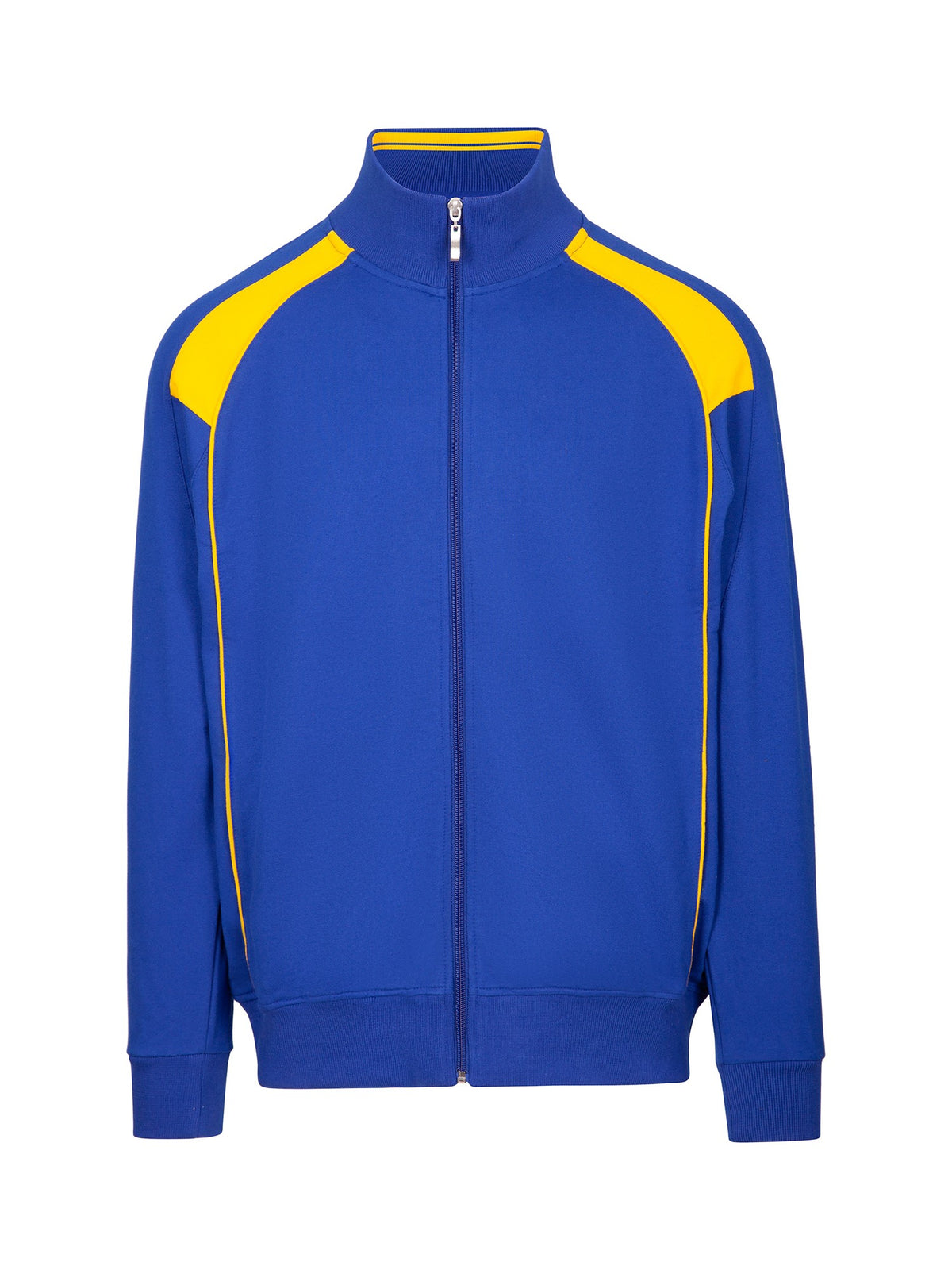 Mens' Unbrushed Contrast Jacket - Royal/Gold - Front