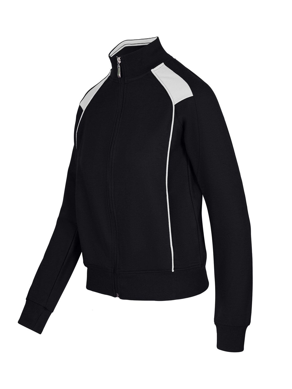 Womens/Juniors Unbrushed Contrast Jacket - Black/White - Side
