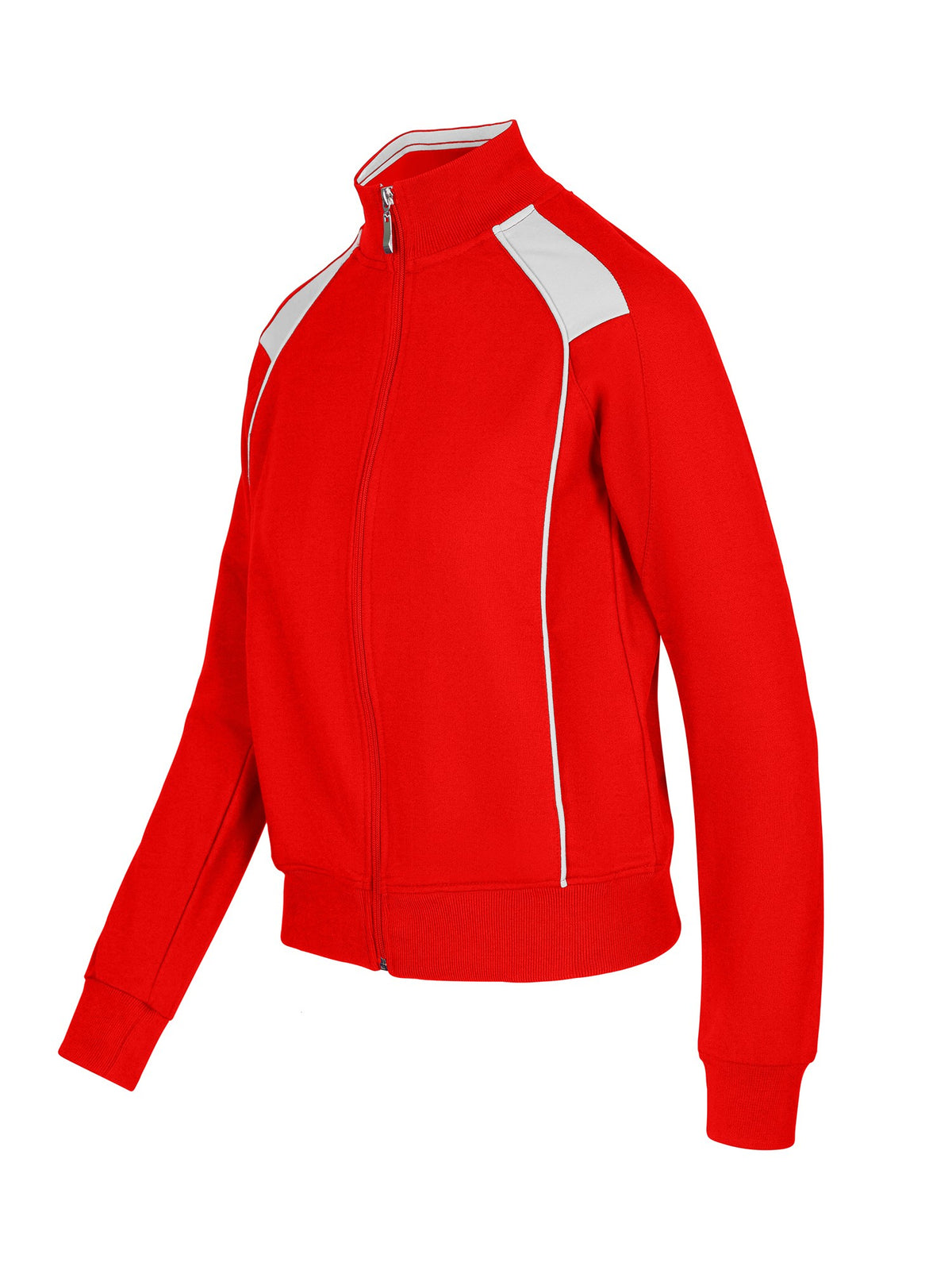 Womens/Juniors Unbrushed Contrast Jacket - Red/White - Side
