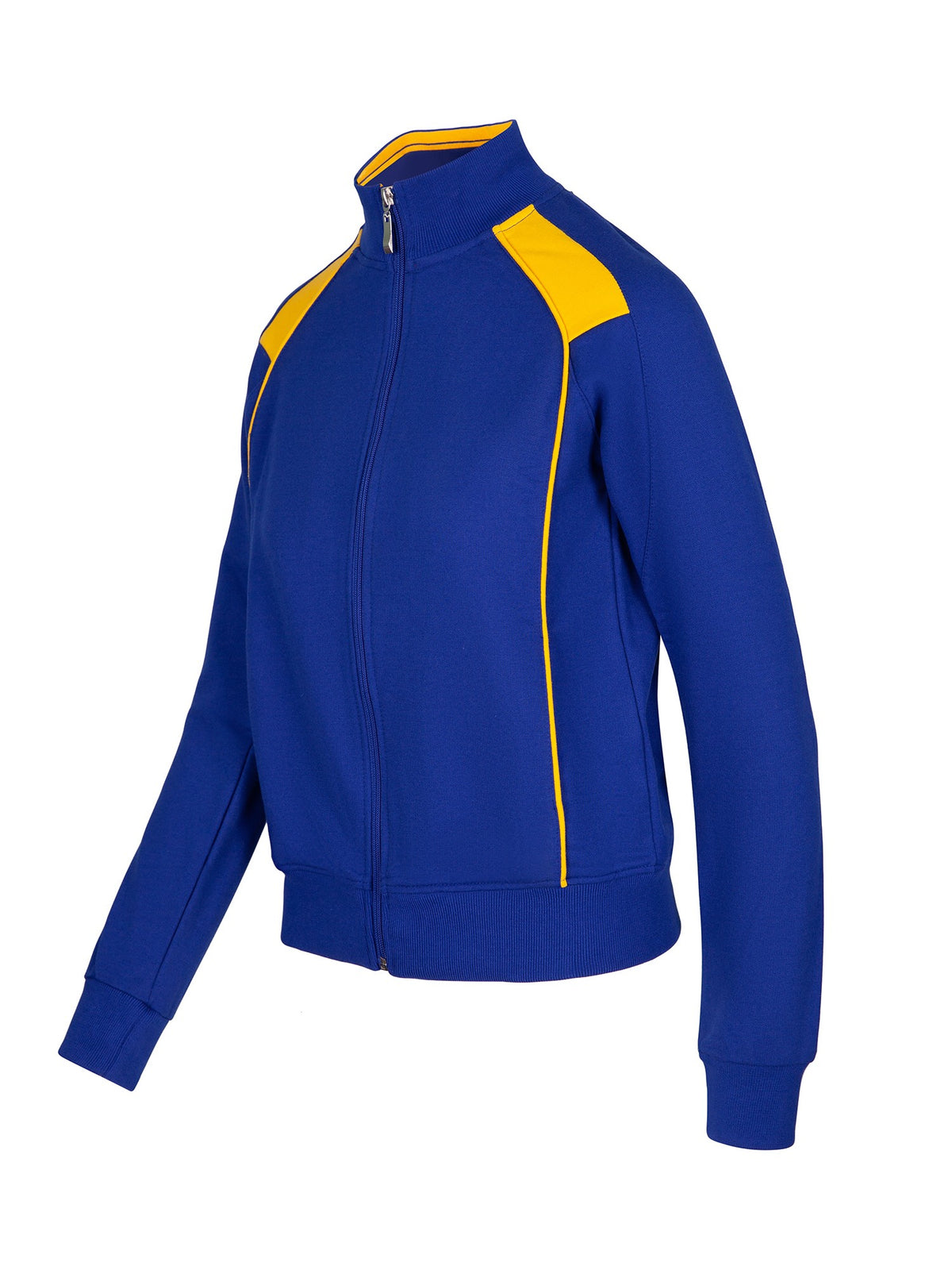 Womens/Juniors Unbrushed Contrast Jacket - Royal/Gold - Side