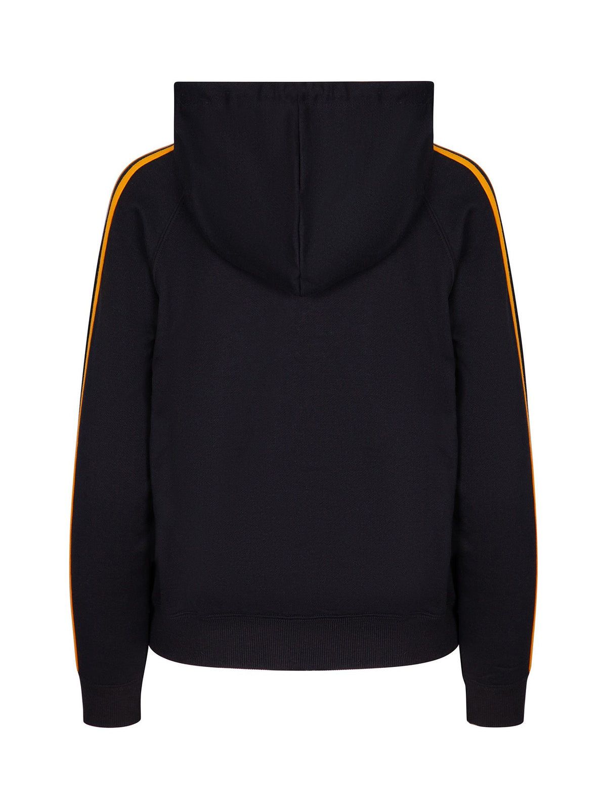 Womens/Junior stripe sleeves Hoodies - Black/Gold - Back