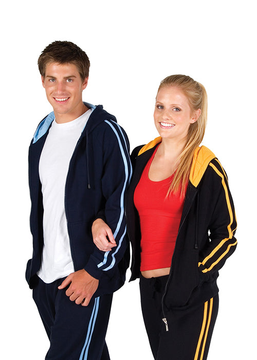 Mens Unbrushed Stripe  Sleeve Hoodie
