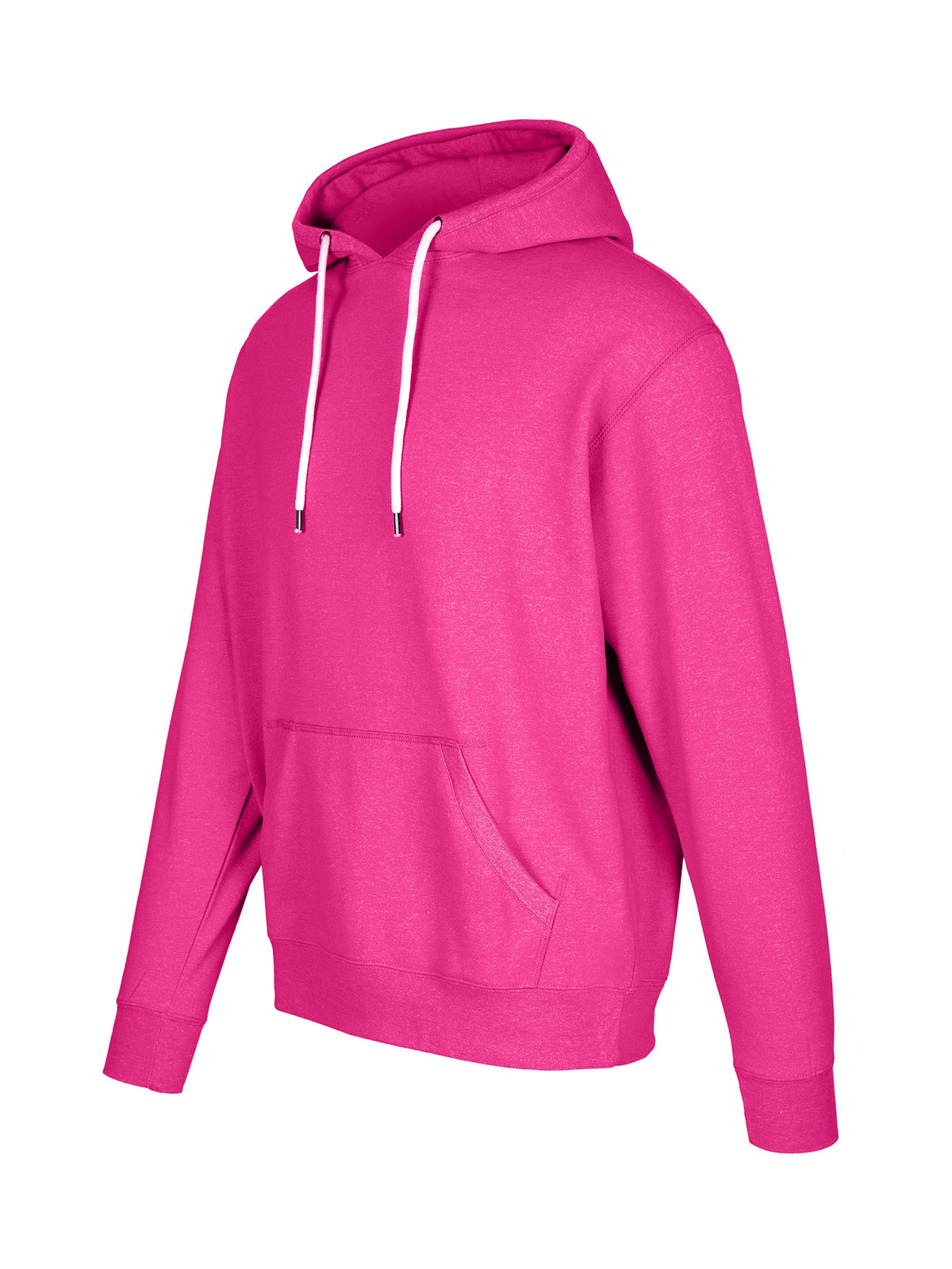 Mens Greatness Heather Hoodie - Hot Pink Heather - Side
