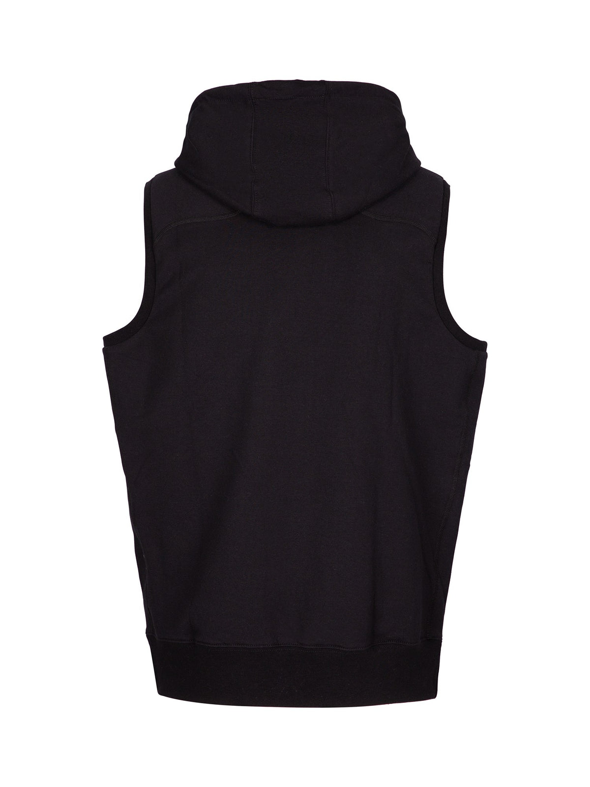 Men's Heather SLEEVELESS Hoodies - Greatness Range - Black - Back