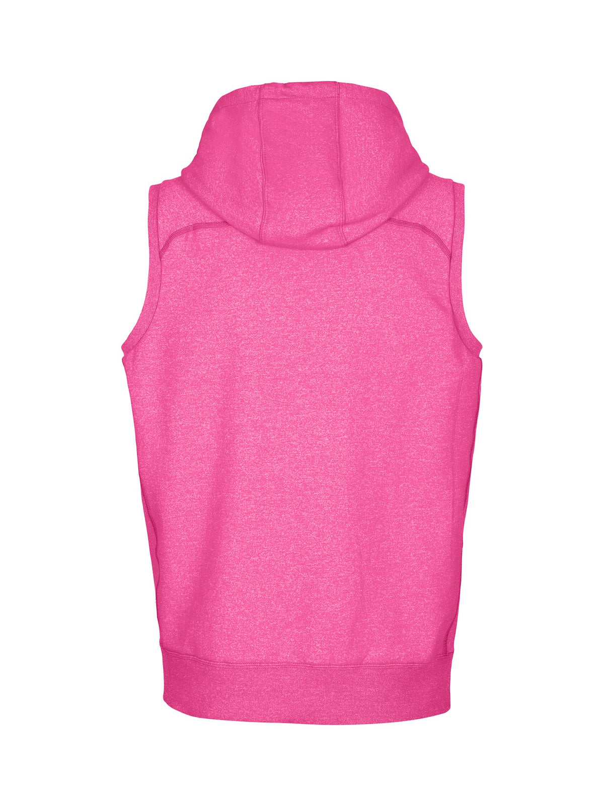 Men's Heather SLEEVELESS Hoodies - Greatness Range - Hot Pink Heather - Back
