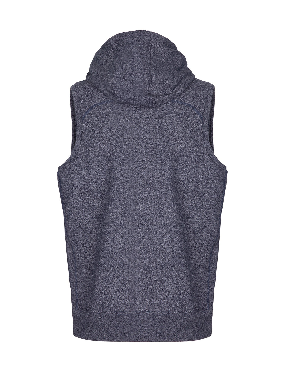 Men's Heather SLEEVELESS Hoodies - Greatness Range - Navy Heather - Back