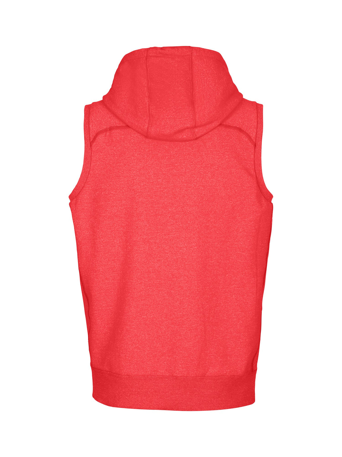 Men's Heather SLEEVELESS Hoodies - Greatness Range - Red Heather - Back