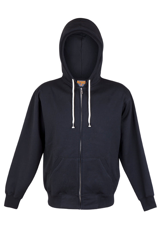 Mens Greatness Heather Zip Hoodie - Black - Front