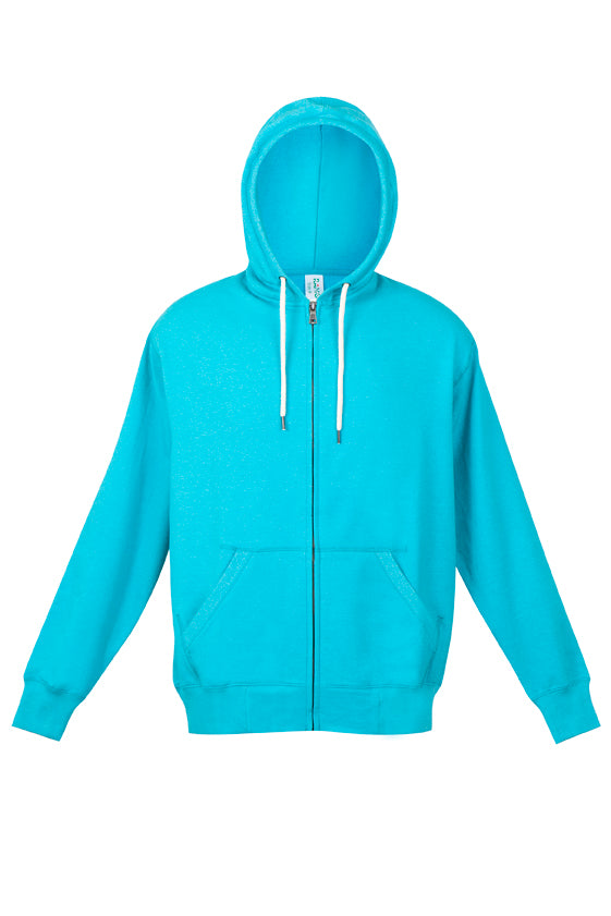 Mens Greatness Heather Zip Hoodie - Jade Heather - Front