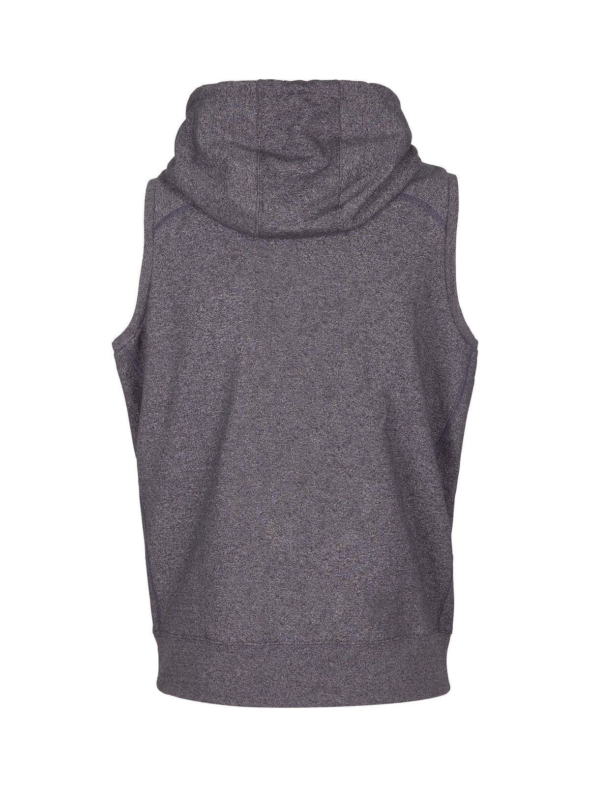 Mens Heather SLEEVELESS ZIP Hoodies - Greatness Range - Dark Heather - Back