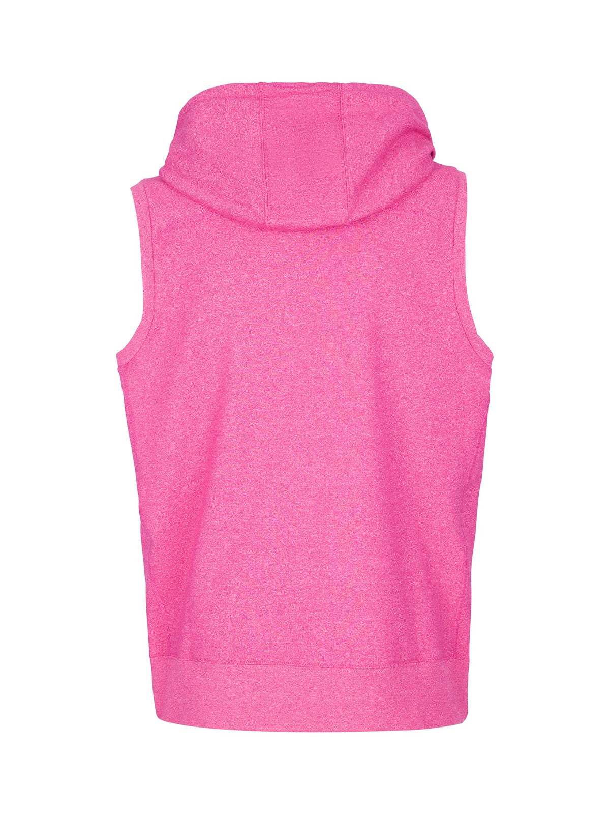 Mens Heather SLEEVELESS ZIP Hoodies - Greatness Range - Hot Pink Heather - Back