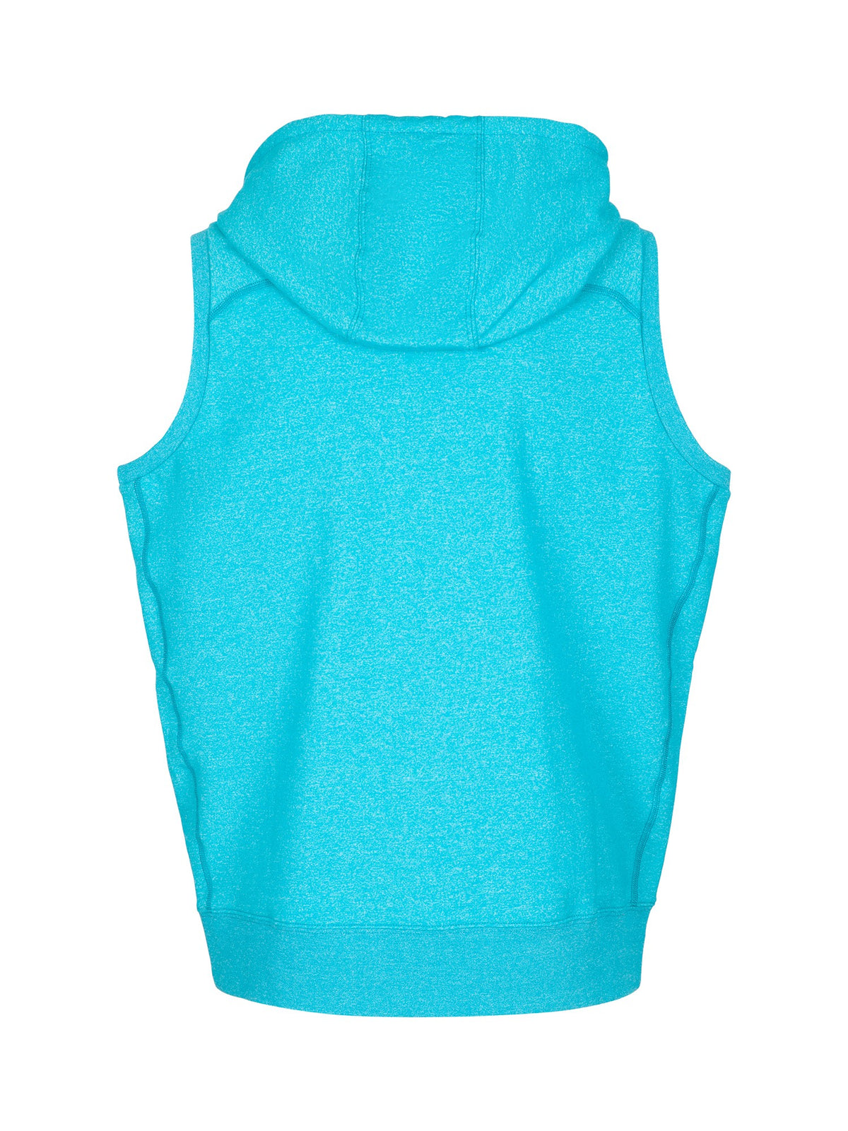 Mens Heather SLEEVELESS ZIP Hoodies - Greatness Range - Jade Heather - Back