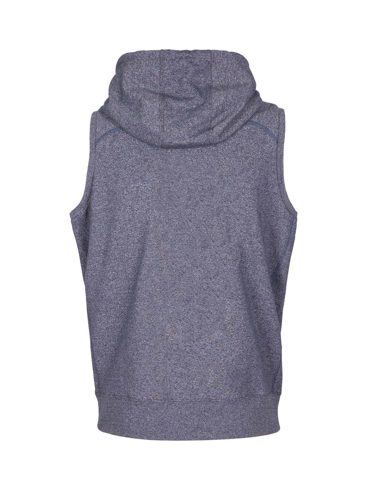 Mens Heather SLEEVELESS ZIP Hoodies - Greatness Range - Navy Heather - Back
