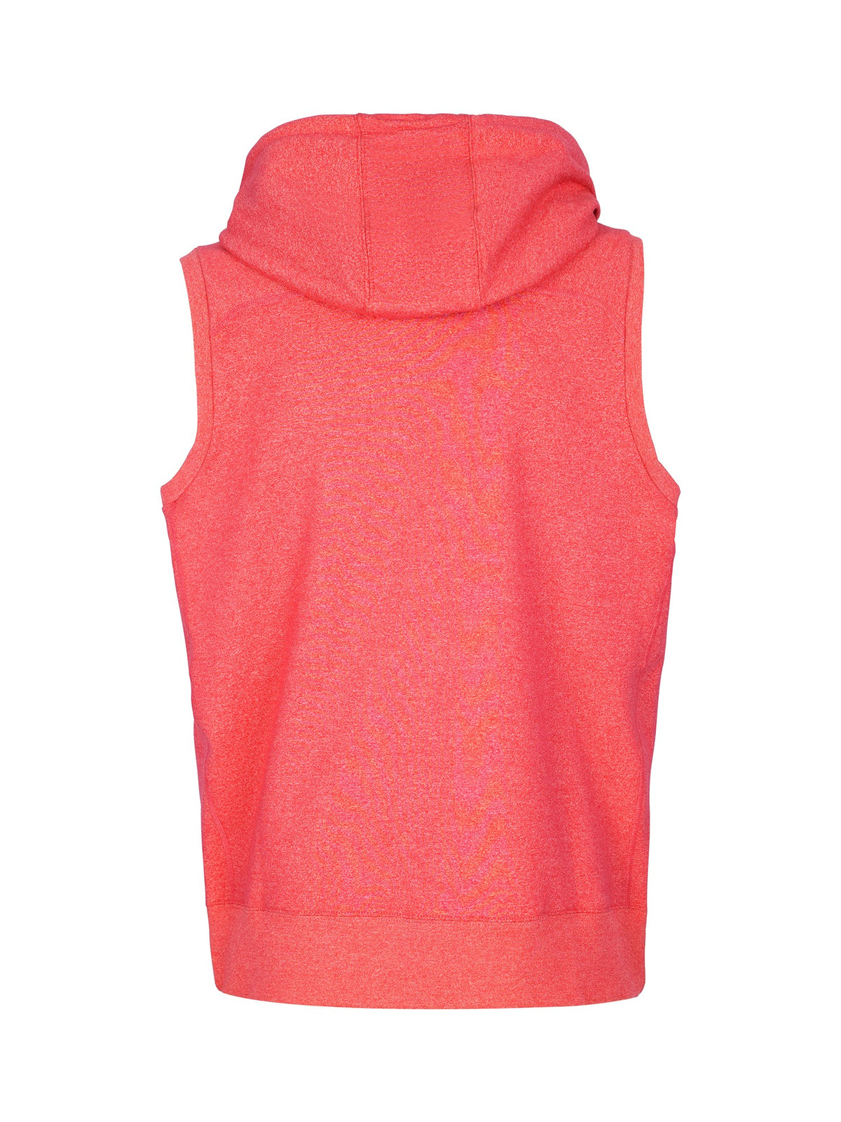 Mens Heather SLEEVELESS ZIP Hoodies - Greatness Range - Red Heather - Back