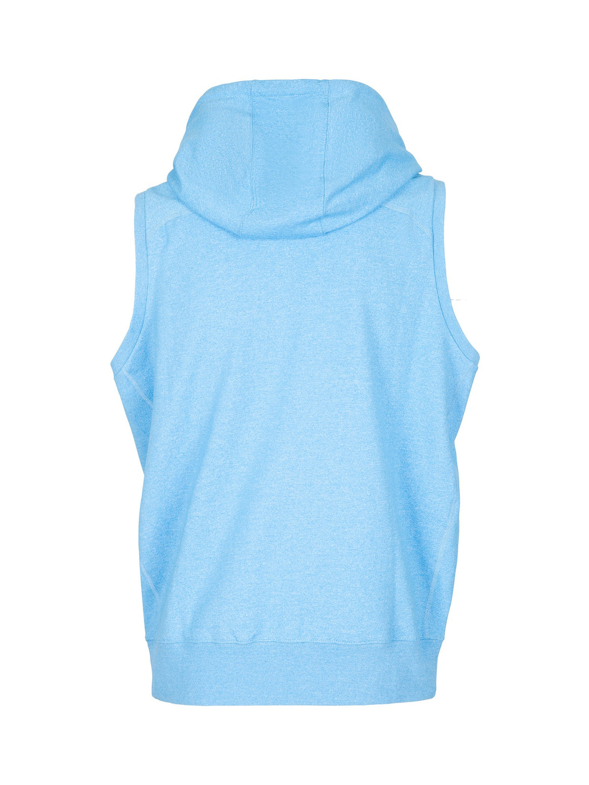 Mens Heather SLEEVELESS ZIP Hoodies - Greatness Range - Sapphire Heather - Back
