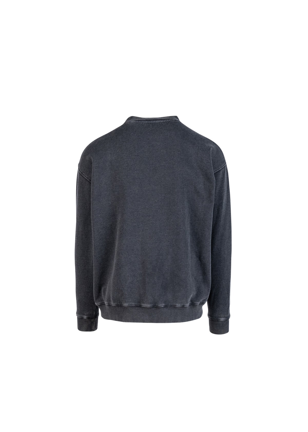 Unisex Stone Wash Sweatshirts - Black - Back