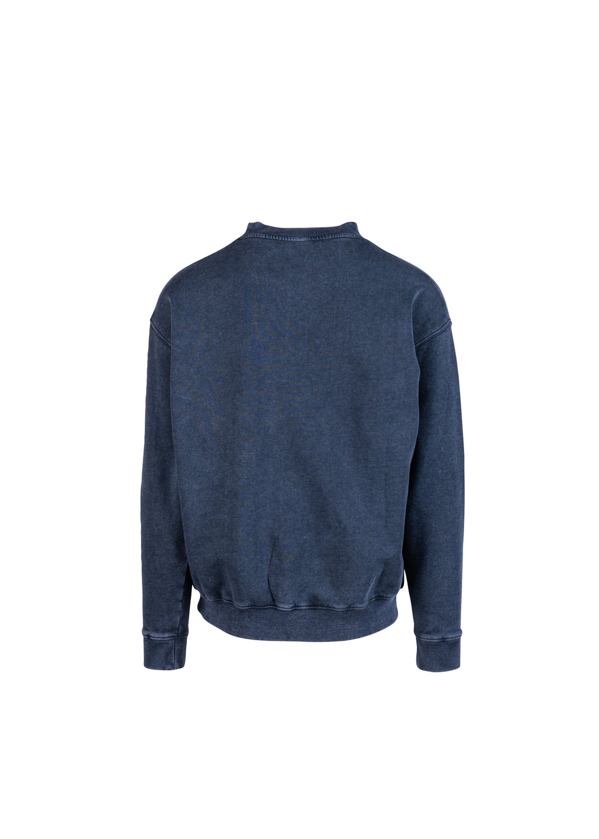Unisex Stone Wash Sweatshirts - Navy Blue - Back
