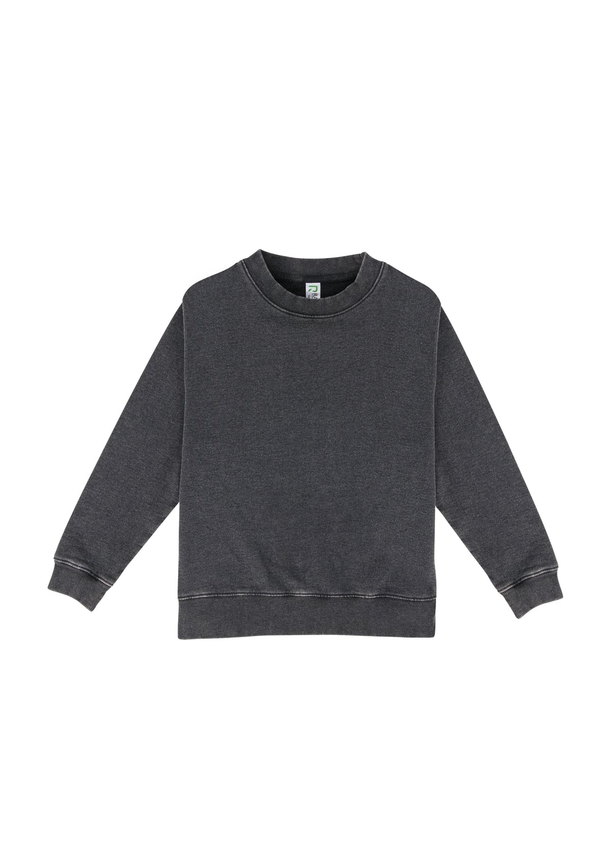 Kids' Stone Wash Sweatshirts - Black - Front