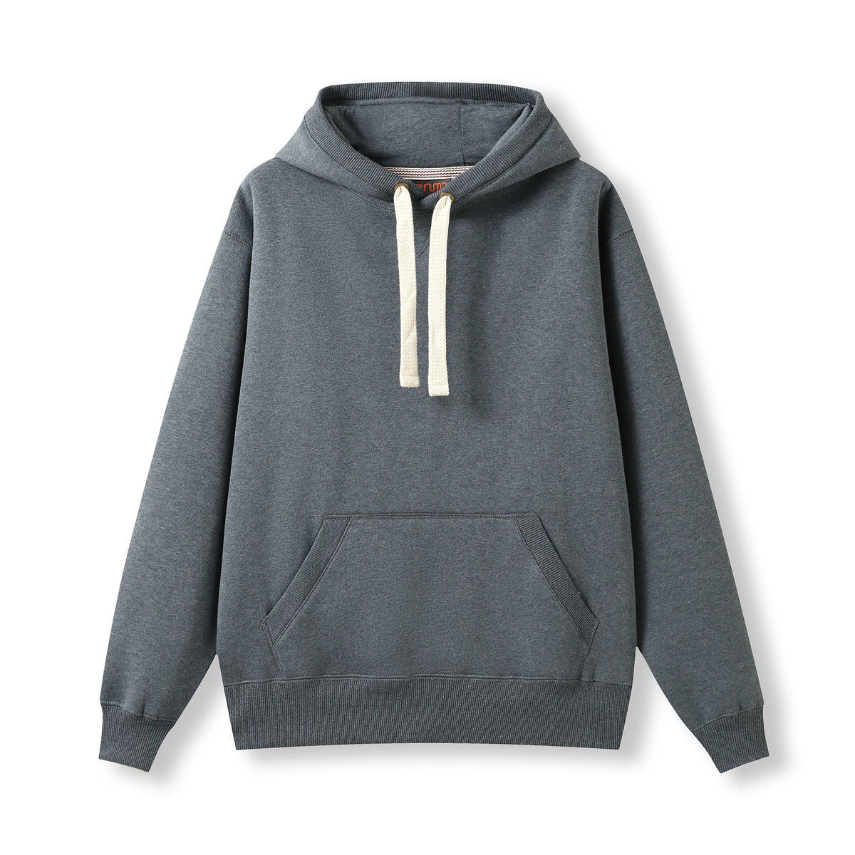 Mens Brushed Heavy  Fleece Hoodie - Charcoal Marl - Front