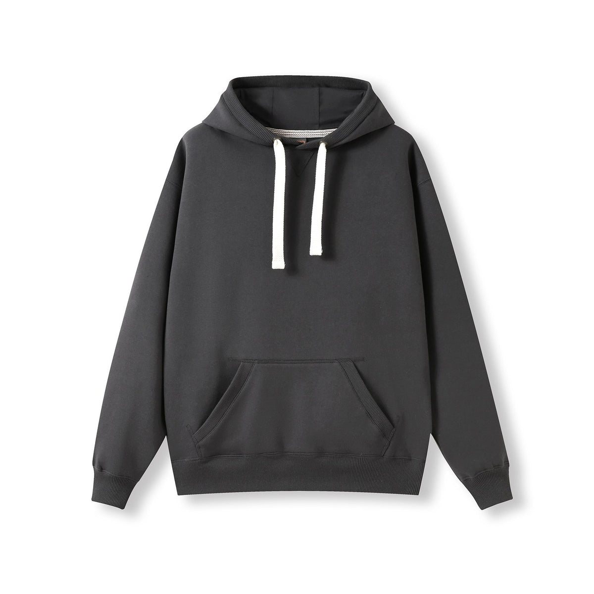 Mens Brushed Heavy  Fleece Hoodie - New Charcoal - Front