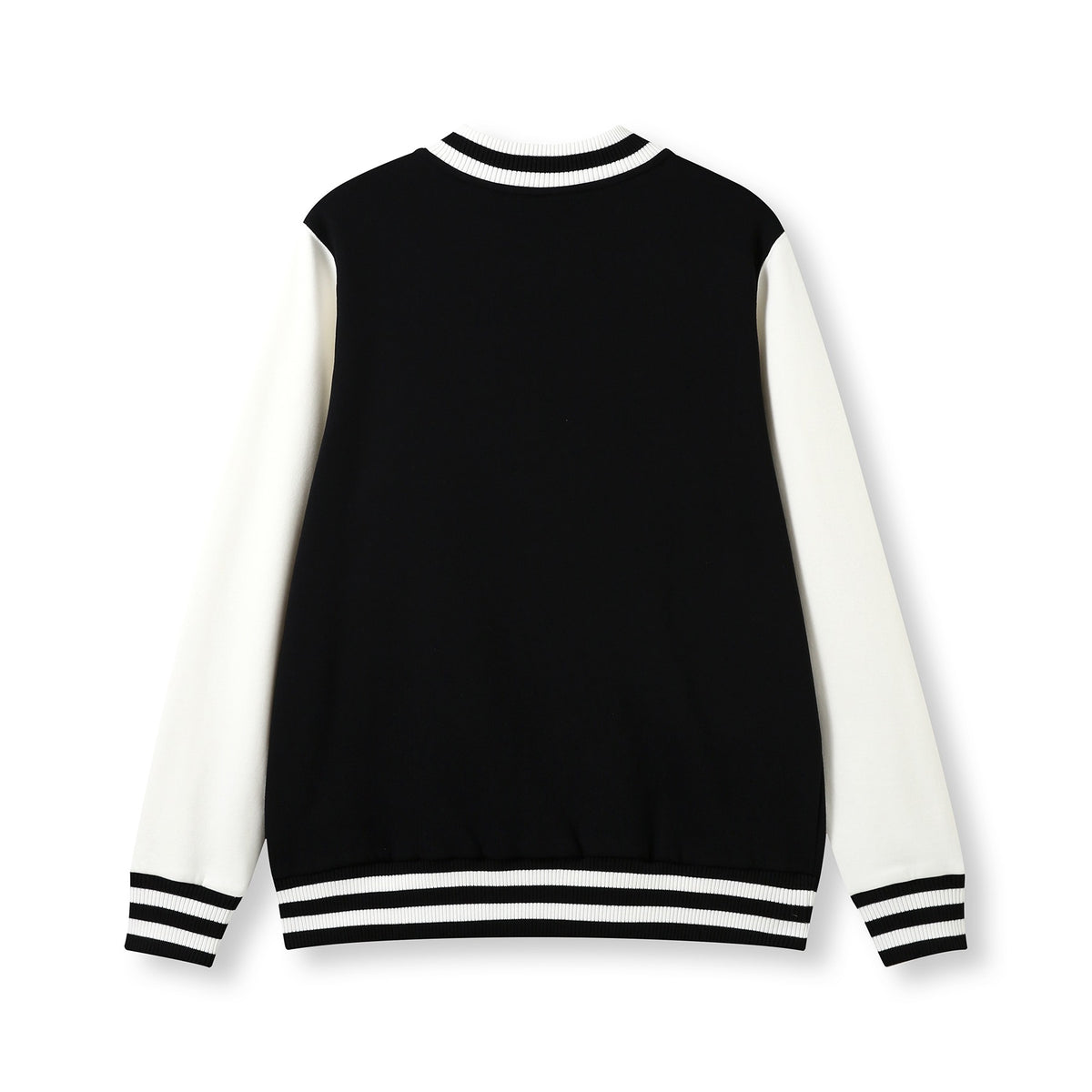 Mens Varsity Jacket - Black/White - Back