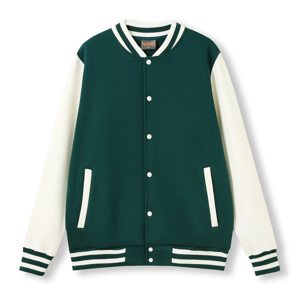 Mens Varsity Jacket - Evergreen/White