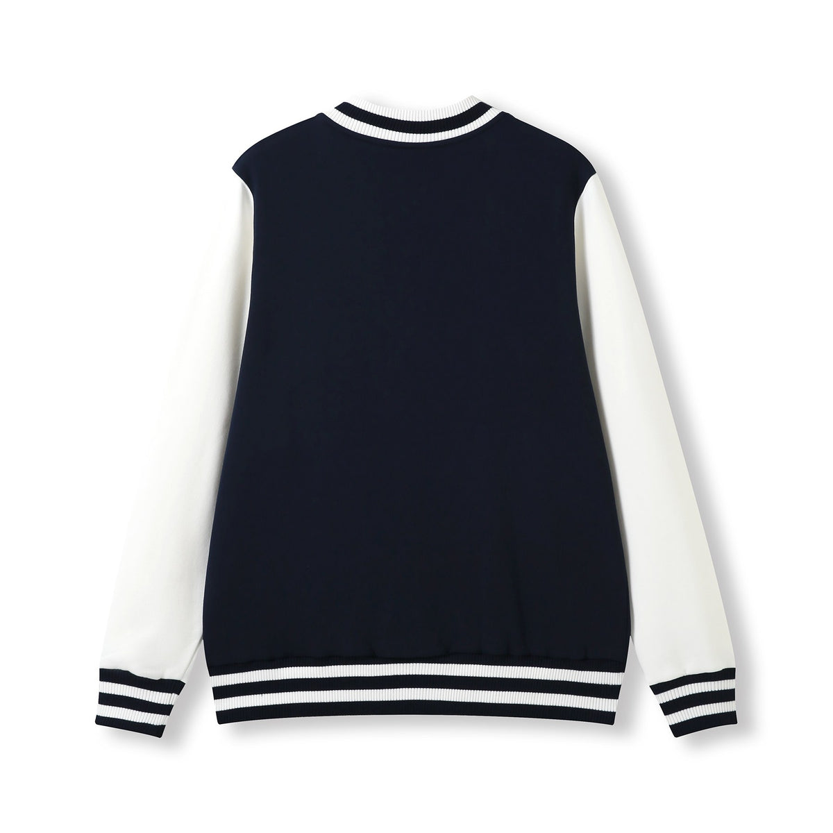 Mens Varsity Jacket - Navy/White - Back