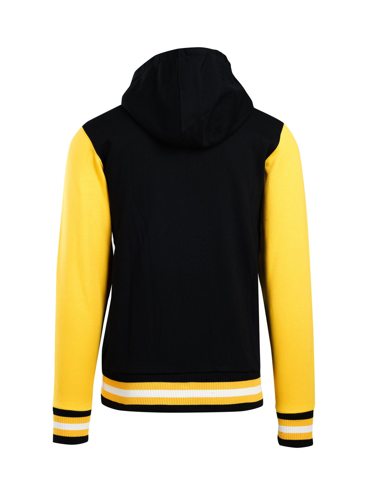 Womens Varsity Jacket & Hood - Black/Gold - Back