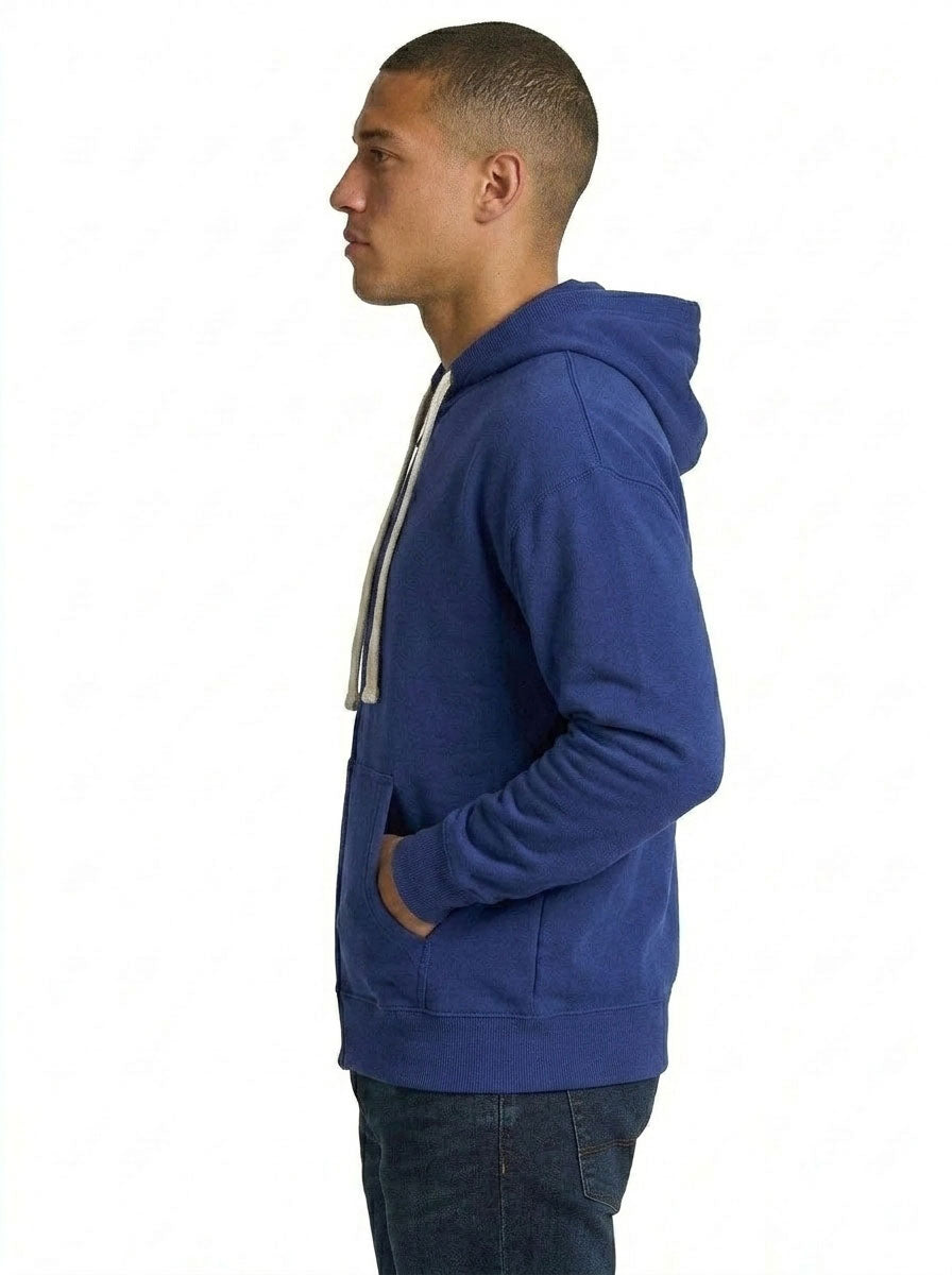 Mens Brushed Heavy Zip Fleece Hoodie - view