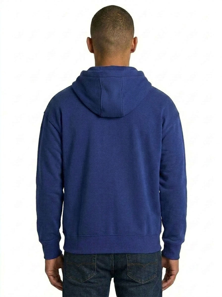 Mens Brushed Heavy Zip Fleece Hoodie - view