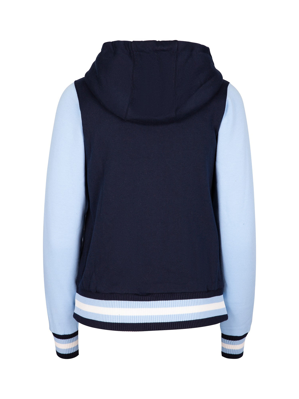 Womens Varsity Jacket & Hood - Navy/Sky - Back