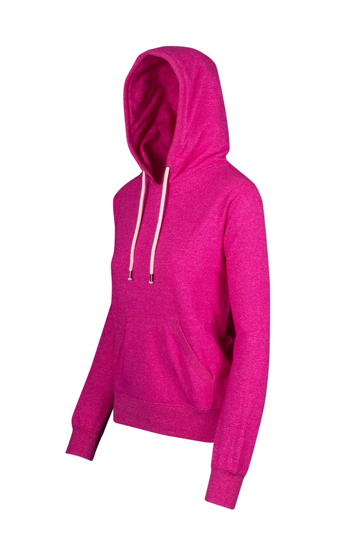 Womens/Junior Greatness Heather Hoodie - Hot Pink Heather - Side