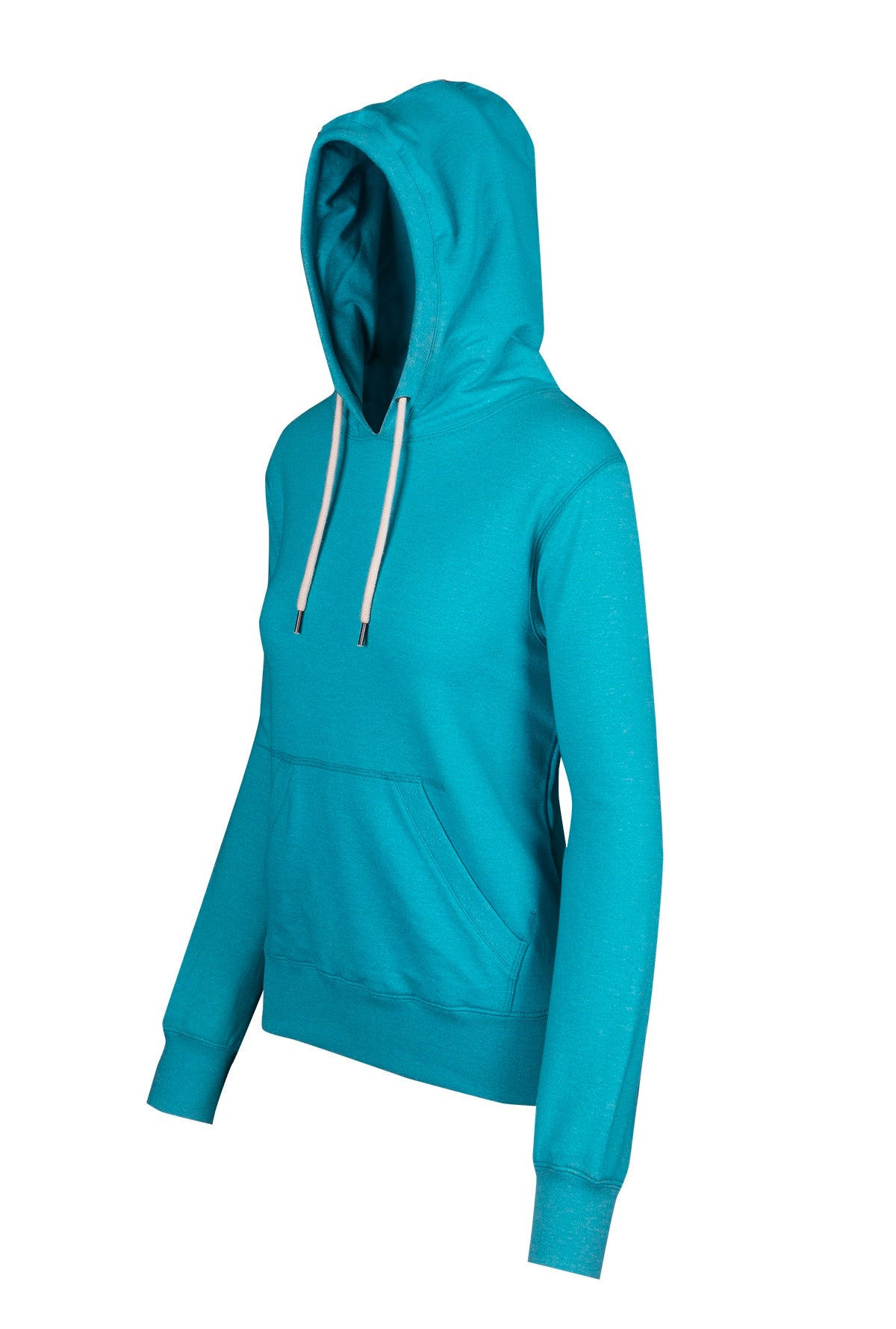 Womens/Junior Greatness Heather Hoodie - Jade Heather - Side