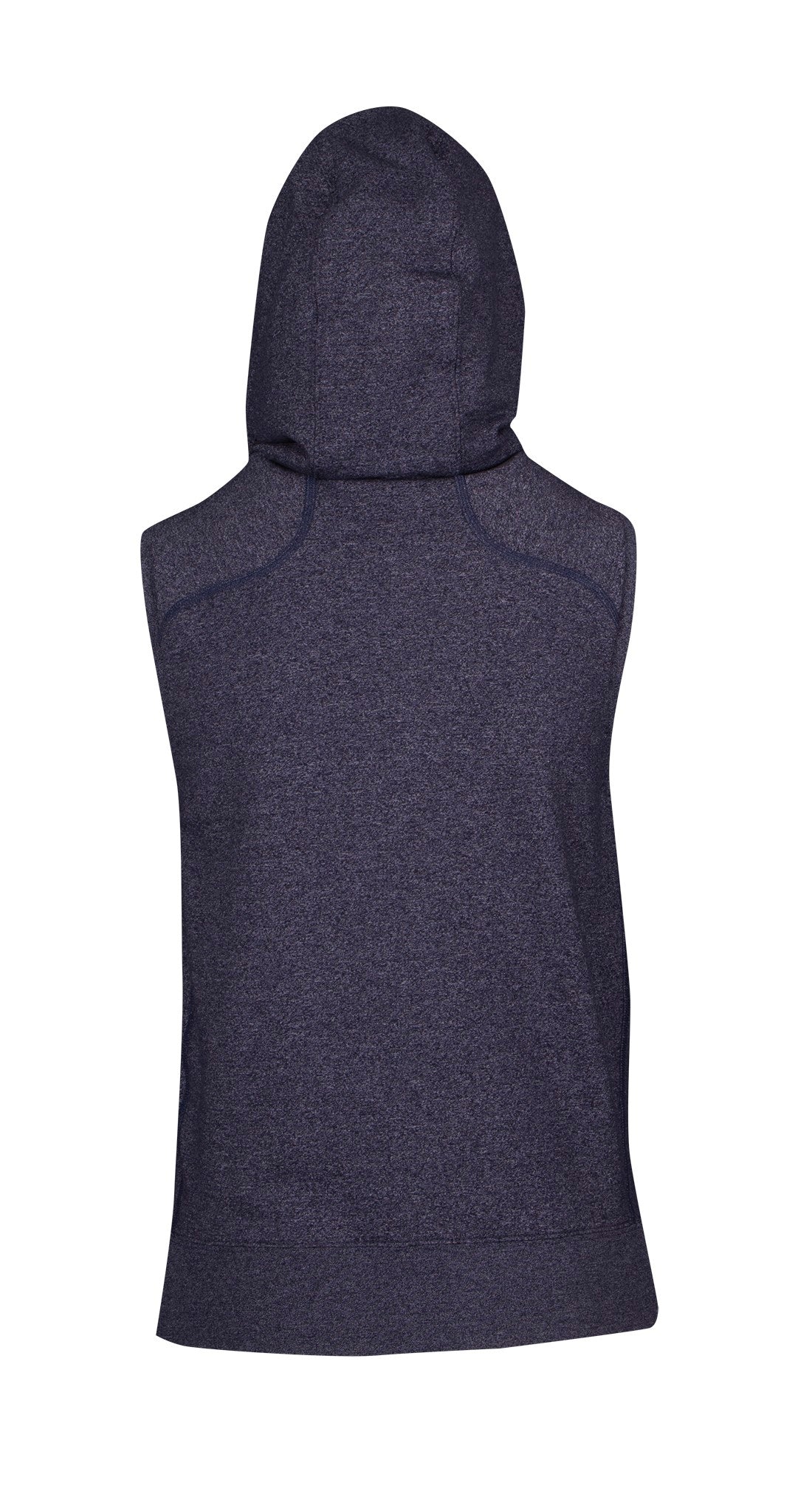 Womens/Junior Heather SLEEVELESS Hoodies - Greatness Range - Dark Heather - Back