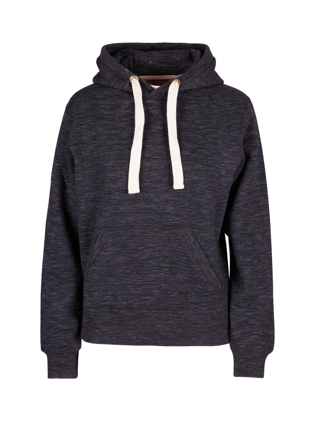 Womens/Juniors Heavy Fleece Hoodie - Black Marl - Front