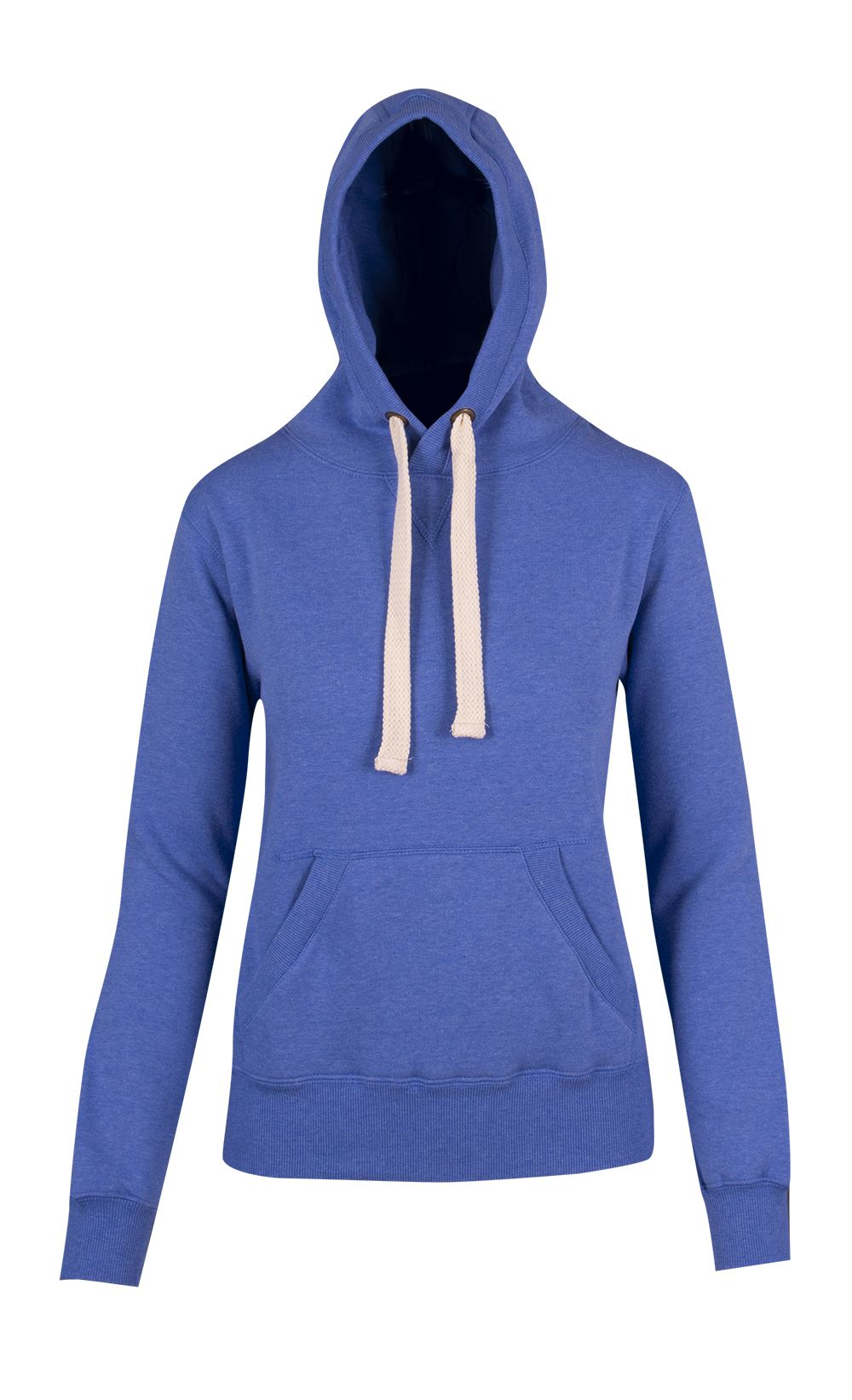 Womens/Juniors Heavy Fleece Hoodie - Blue Marl - Front