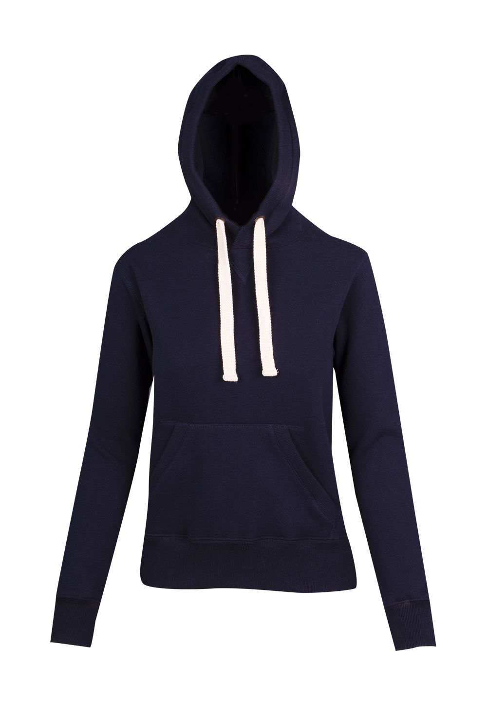 Womens/Juniors Heavy Fleece Hoodie - Navy Blue - Front
