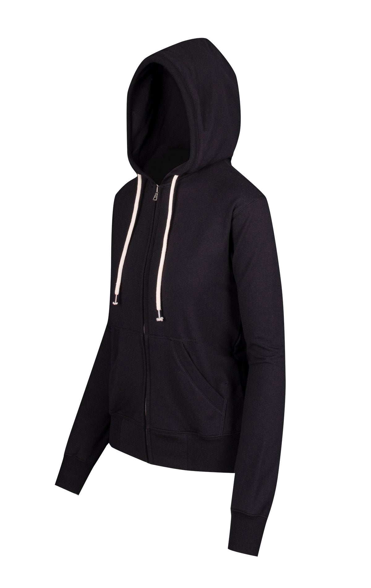 Womens/Junior Greatness Heather Zip Hoodie - Black - Side