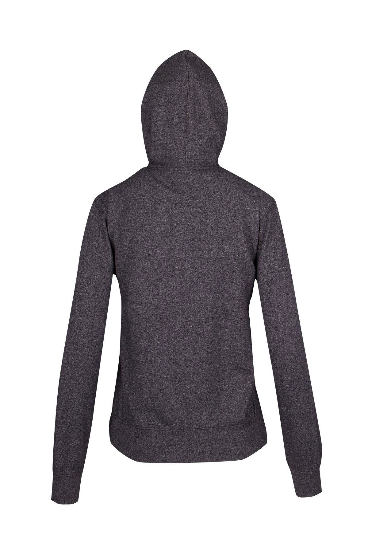 Womens/Junior Greatness Heather Zip Hoodie - Dark Heather - Back